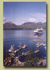 Ketchikan boosts one of the busiest harbors along the inside passage.
